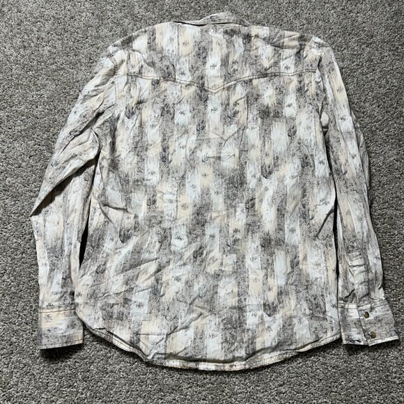 Wrangler Mens XL Retro Premium Western Button-Up Shirt Cactus Print Long Sleeve - Picture 8 of 10